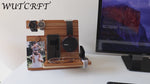 Load and play video in Gallery viewer, Wood Docking Station/Nightstand Organizer with Headphone Stand (Light Colour)
